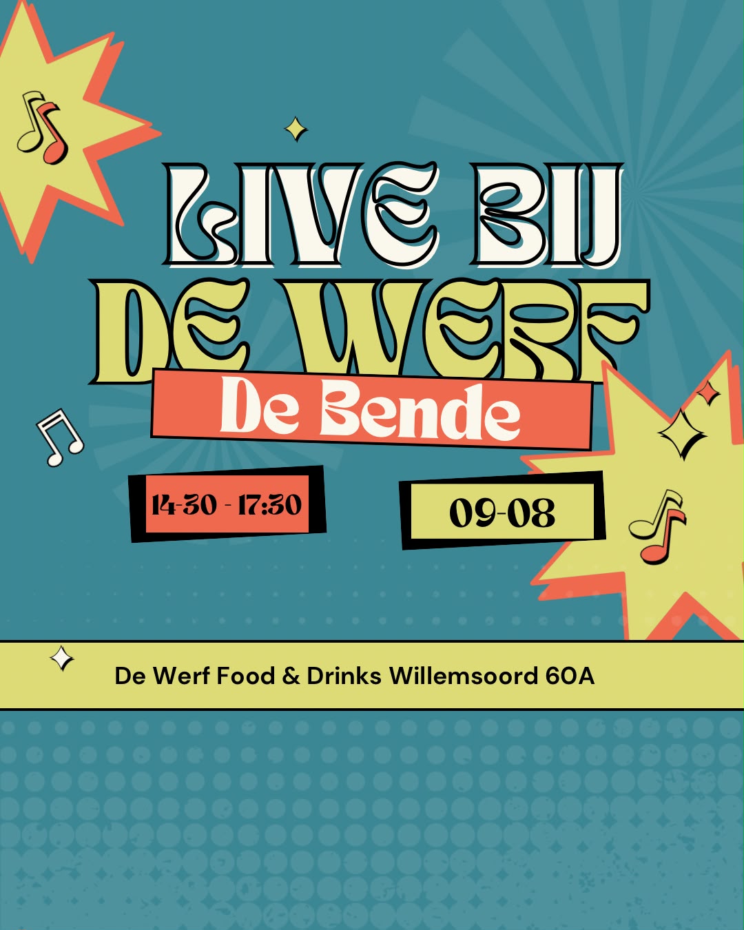 Live Muziek met De Bende bij De Werf Food & Drinks