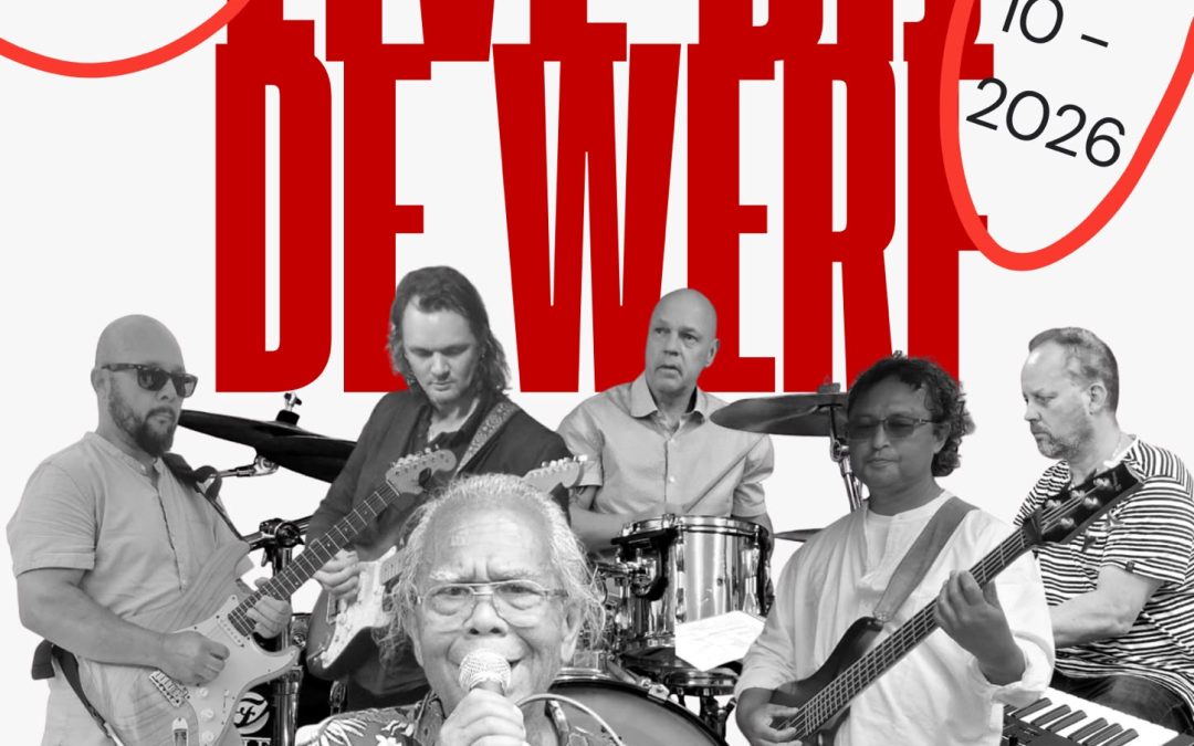 Poster J. Sea & The Timemachine live bij De Werf op zondag 25 oktober 2026, 14:30 tot 17:30 uur